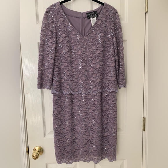 Dresses, ALEX EVENINGS, size 8P, color violet - Picture 1 of 3